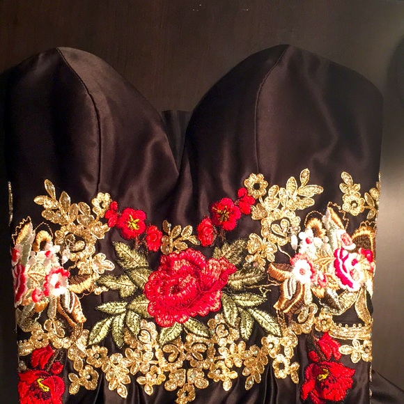 Embroidered Prom Formal Cocktail Dress - Picture 1 of 6